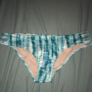 blue and white tye dye bikini bottoms
